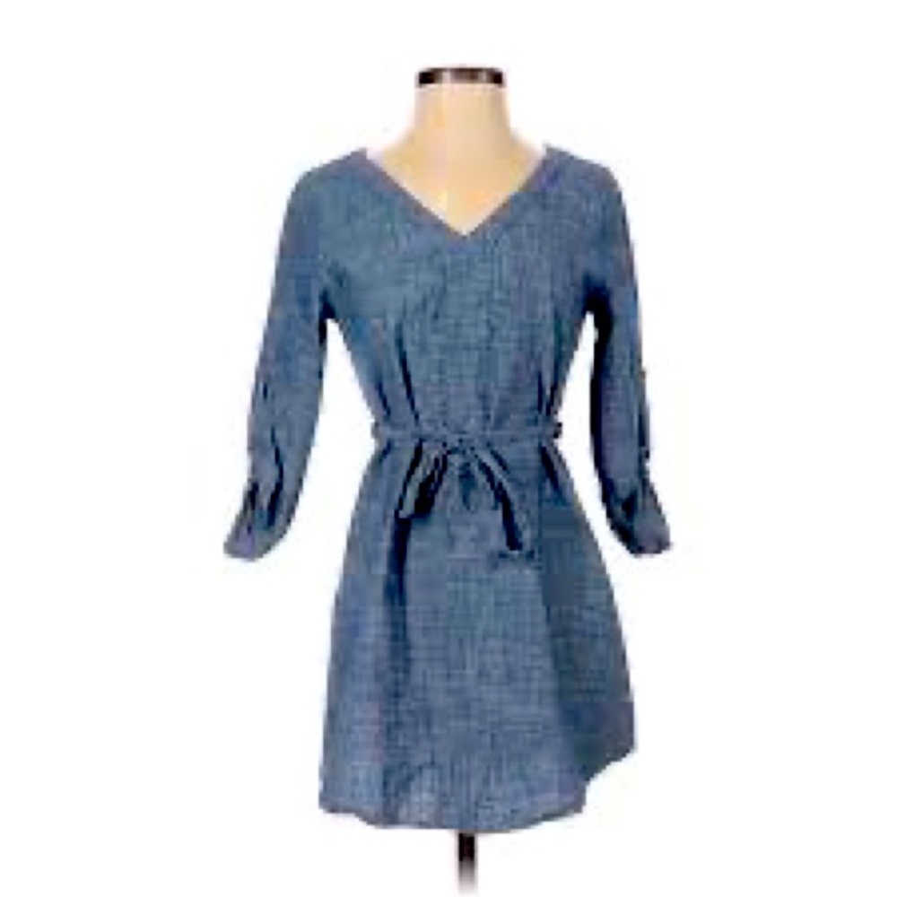 Great, versatile Small denim J. Crew Dress with matching belt.